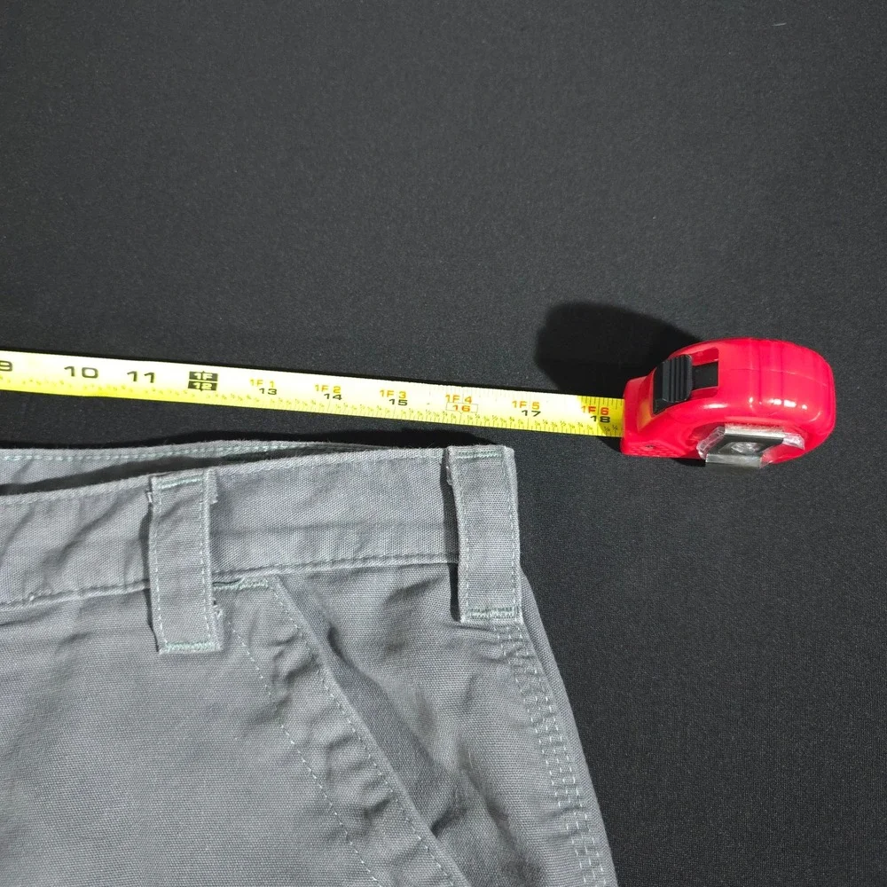 Carhartt B147 FAT Men 34 Gray Canvas Carpenter Work Shorts Relaxed Fit Utility
